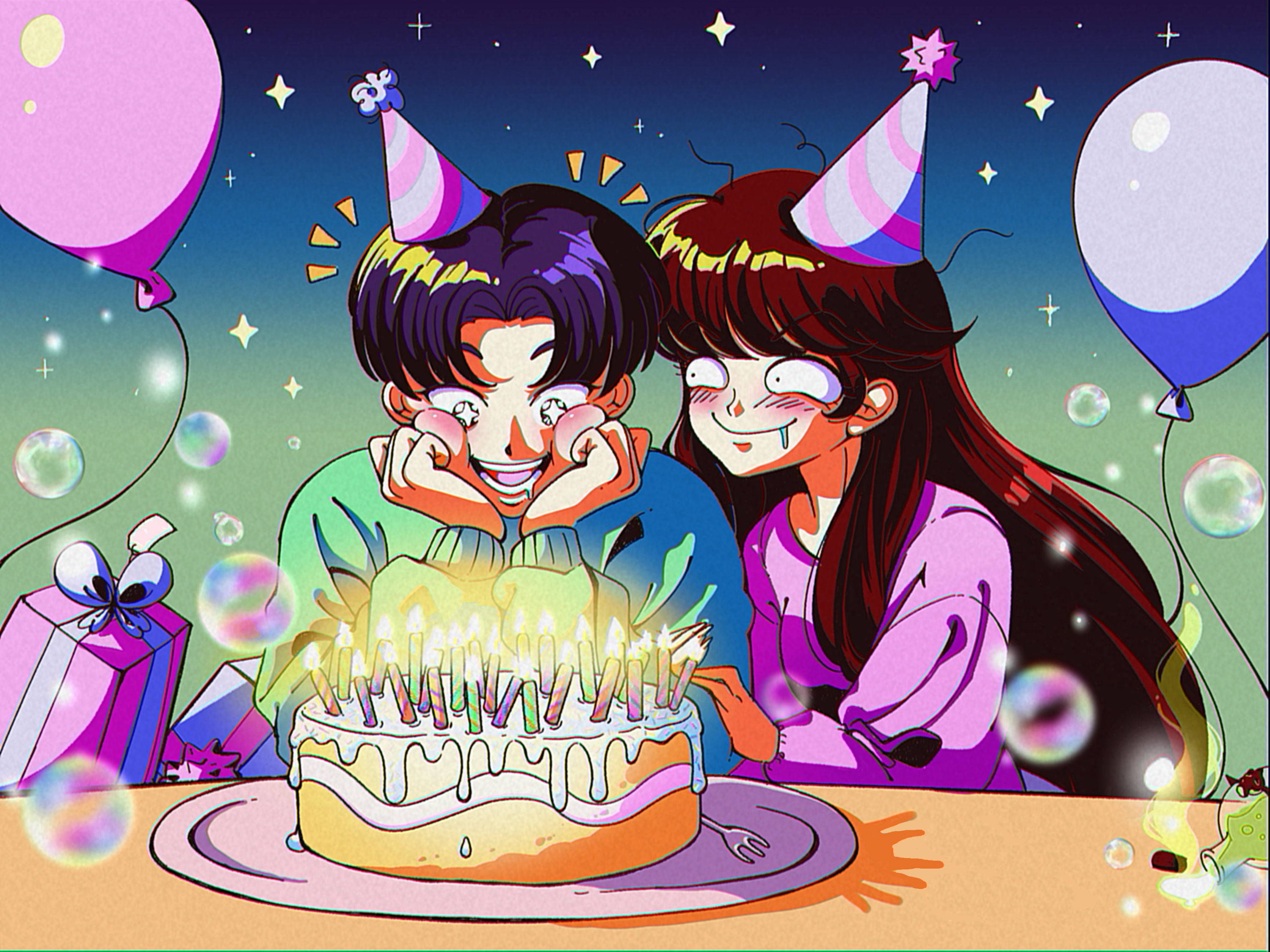 Retro Anime Birthday
